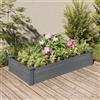 vidaXL Fioriera Giardino con Fodera Grigia 120x60x25cm Massello Abete