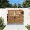 vidaXL Cancello da Giardino 85x75 cm in Acciaio Corten Design Bambù