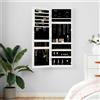 vidaXL Armadio Portagioie con Specchio a Muro Bianco 37,5x10x106 cm