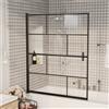 vidaXL Pannello per Box Doccia in ESG 116x140 cm Nero
