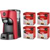 Lavazza A Modo Mio Macchina per Caffè Tiny Eco Rossa con 64 Capsule Qualità