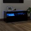 vidaXL Mobile Porta TV con Luci LED Nero 90x35x40 cm