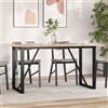 vidaXL Tavolo da Pranzo Telaio a O 140x80x75 cm Massello Pino e Ghisa