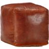 vidaXL Pouf Tanno 40x40x40 cm in Vera Pelle di Capra