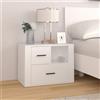 vidaXL Comodino Bianco 60x36x45 cm in Legno Ingegnerizzato