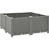 vidaXL Fioriera Rialzata 80x80x38 cm in Polipropilene