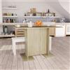 vidaXL Tavolo da Pranzo Rovere Sonoma 110x60x75cm in Legno Multistrato