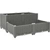 vidaXL Fioriera Rialzata 80x80x38 cm in Polipropilene