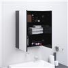 vidaXL Armadietto a Specchio per Bagno 60x15x75 cm MDF Antracite