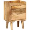 vidaXL Comodino in Legno Massello di Mango 40x30x59,5 cm
