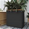 vidaXL Fioriera Nera 80x40x80 cm in Polyrattan