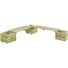 vidaXL Fioriera da Giardino con Panca in Legno di Pino Impregnato