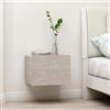 VidaXL Comodini 2 pz Grigio Cemento 40x30x30 cm in Legno Multistrato