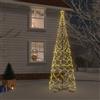 vidaXL Albero di Natale a Cono Bianco Caldo 1400 LED 160x500 cm