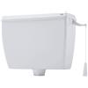 Cr CASSETTA ALTA ESTERNA MOD ALFA a catenella BIANCA CON COPERCHIO PER WC BAGNO
