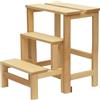 DELTA TRADE Sgabello legno 3 gradini 36.5x42.5x57h cm 520-2 Ribalta DELTA TRADE