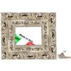 Cornice argento traforata in legno da cm 10 per poster,quadri,dipinti cm 100x150