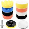Newpop Set di 11 Tamponi per Lucidatura Auto Kit per Lucidatrici Auto 3 Pollice
