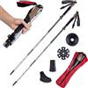 Atacama Bastoni da trekking telescopici in carbonio 3k e alluminio 7075 Nordic