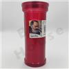 Non applicabile Ceri Lumini Votivi Padre Pio Rosso Antivento Cimitero T80 Durata 120 Ore+ 340g
