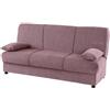 Divano Letto 3 Posti 190x81x90 Con Contenitore Cosy Bacos Viola