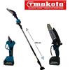 Makota Kit Potatura Mini Motosega 6" + Forbice Cesoia a Batteria con Asta Telescopica