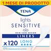 TENA Lights Sensitive - Proteggi-slip lungo, Pacco Scorta Mensile - Proteggi-slip per piccole perdite femminili, discreti e confortevoli, 6 confezioni x 20 pezzi