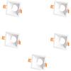 Wonderlamp W-E000133 Pack 5 unità Spotlight Comfort Quadrato Bianco. Portalampada GU10 incluso.