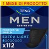 TENA MEN Protective Shield Pacco Scorta Mensile - Scudi protettivi per perdite urinarie maschili, discreti e confortevoli, Level 0, 8 conf. x 14 scudi