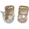 Generico 1 PZ Portapiantina Sirena Sirenetta 13x7.5x13 cm BOMBONIERA 1GHO