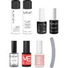 MESAUDA Kit Semipermanente Completo per Unghie Gel Polish Base & Top Ultrabond