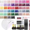 ROSALIND Kit Semipermanente Unghie 44+4 Pezzi Kit Unghie Gel Completo con 48W UV