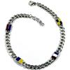 Bracciale Arcadia in argento 925 con bandiere nautiche e maglia groumette 6.5 MM