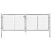 vidaXL Cancello per Giardino in Acciaio Zincato 306x125 cm Argento
