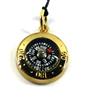 Ciondolo bussola funzionante diametro 18mm Arcadia in argento 925 placcato oro