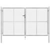 vidaXL Cancello per Giardino in Acciaio Zincato 306x200 cm Argento