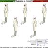 Securvera Compatibile Elkron 5 Pz. Contatti Magnetici ABS Porte Blindate Incasso Antifurto