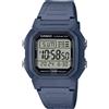 Casio Orologio CASIO W-800H-2AVES Vintage Silicone Blu Chrono Sub 100mt