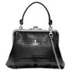 Vivienne Westwood Borsa Vivienne Westwood Granny Frame in pelle di mucca nera 2025 tracolla a mano