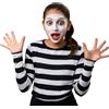 FIESTAS GUIRCA | Gestreiftes T-Shirt für Kinder - Textilzubehör für Clownkostüm - Ideal für Kostümpartys und Feiern - Unisex Kinder - Weiß und Schwarz