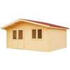GartenPro Casetta da Giardino 44 mm in Legno 6x6 infissi con doppio vetro