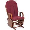 Non applicabile Poltrona Dondolo Legno Douglas Cuscino Bordeaux Legno Massello Noce 50x68x107h