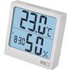 EMOS - Termometro digitale e igrometro - Termoigrometro portatile - Monitoraggio dell'aria ambiente - Termometro interno con indicatore di umidità interna, ora, sveglia con snooze e calendario