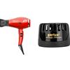 Parlux Alyon. Asciugacapelli Professionale con Ioni negativi. Potente e Leggero. Asciugatura rapida. Made in Italy. Colore Rosso. (ALYIT_RO6) & Silenziatore Melody