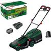 Bosch Rasaerba a batteria ROTAK18V-34 (larghezza di taglio: 34 cm, altezza di taglio: 25-65 mm, sacco raccoglierba in tessuto da 35 l, tappo per pacciame, inclusi batteria e caricabatteria)