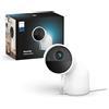 Philips Hue Secure, Telecamera di sicurezza da tavolo con cavo, Bianco | Video in HD 1080p, Visione notturna, Audio bidirezionale, Microfono, Notifiche push, Per interni, Smart Home