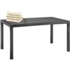 EffeDecor TAVOLO RETTANGOLARE IN RESINA FINITURA RATTAN DA INTERNO ESTERNO GIARDINO 80x140