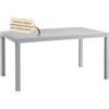 EffeDecor TAVOLO RETTANGOLARE IN RESINA FINITURA RATTAN DA INTERNO ESTERNO GIARDINO 80x140