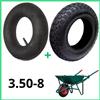 kit Camera d'aria copertone pneumatico ruota gomma per carriola 3.50-8 giardino