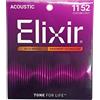 Elixir Corde Chitarra Acustica Elixir Nanoweb 80/20 Bronze 11-52 Custom Light 11 52 Usa